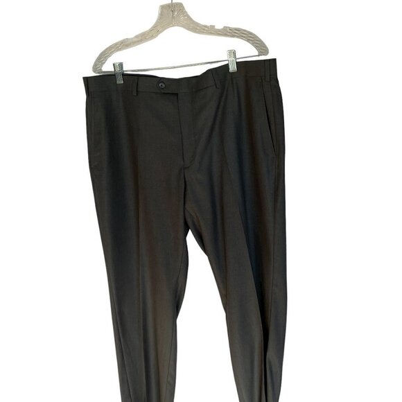 Izod Men's Straight Leg Dress Pants in Black Size 38 Waist 30 Length No Cuff - Picture 2 of 10